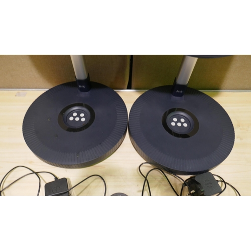 6242 - Two Nsa Folding Stand Fans with power leads (One remote only)  (341-90,275) *This lot is subject to ... 