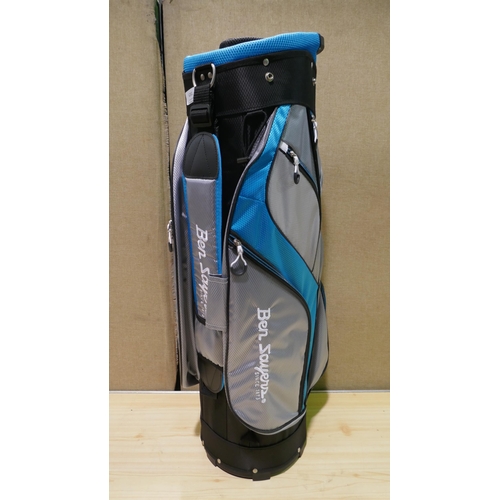 6261 - Ben Sayers DLX cart bag grey/turquoise, boxed