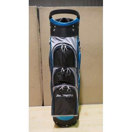 6261 - Ben Sayers DLX cart bag grey/turquoise, boxed