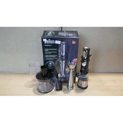 6002 - Braun Multiquick 9 Hand Blender with box - model no - Mq9138Xi (341-118) *This lot is subject to Vat