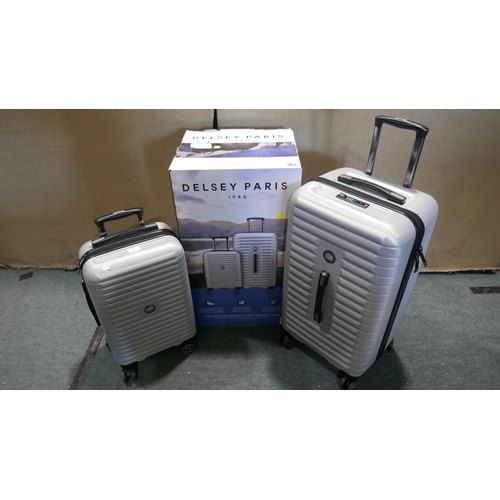 6027 - Delsey Luggage 2 Piece Silver Trunk Set , Original RRP £119.99 + Vat  (341-280) *This lot is subject... 