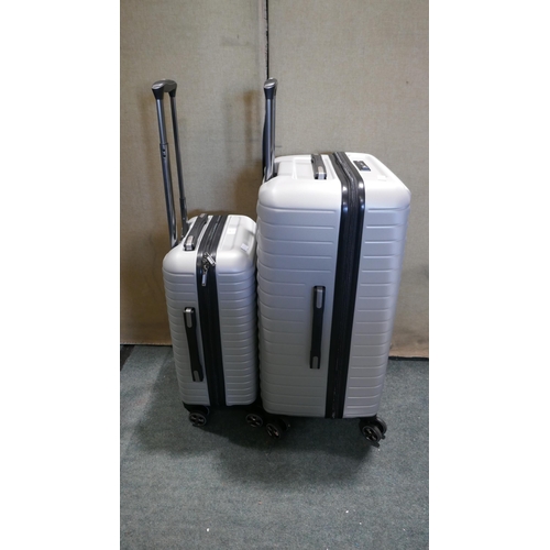 6027 - Delsey Luggage 2 Piece Silver Trunk Set , Original RRP £119.99 + Vat  (341-280) *This lot is subject... 