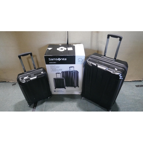 6035 - Samsonite Endure 2 piece Hardside Black Suitcases with box, Original RRP £119.99 + Vat  (341-262) *T... 