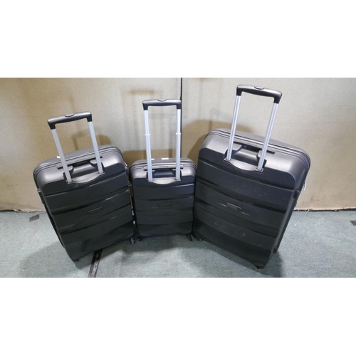 6036 - American Tourister Bon Air 3 piece Black Large/Medium/Carry On Suitcase Set, Original RRP £120.83 + ... 