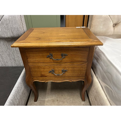 3049 - A two drawer wooden side table