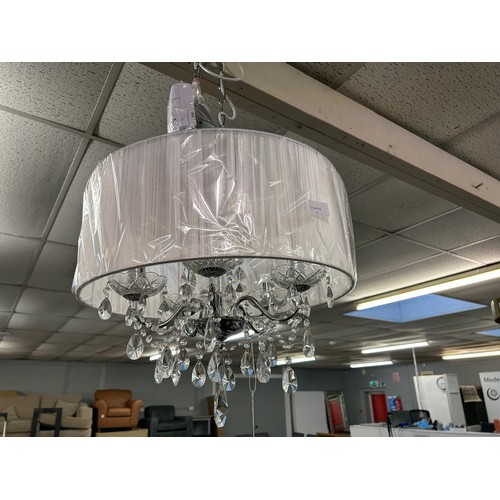 3149 - A five arm chandelier with white shade