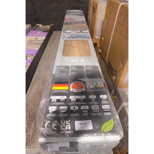 6328 - Three Packs Of Toasted Almond Laminate Flooring  (341-403-405) *This lot is subject to Vat