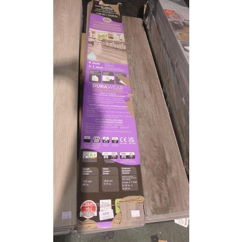 6329 - Four packs of Oyster Vinyl Flooring (341-322-235) *This lot is subject to Vat