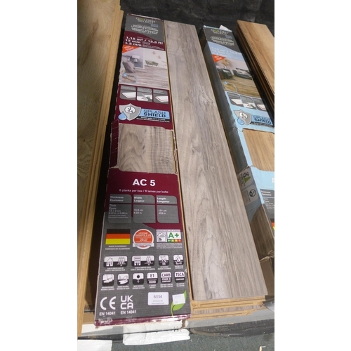 6334 - Grey Walnut Laminate Flooring (341-338) *This lot is subject to Vat