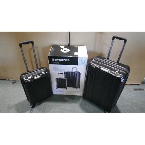 6034 - Samsonite Endure 2 piece Hardside Black Suitcases with box, Original RRP £119.99 + Vat  (341-15) *Th... 