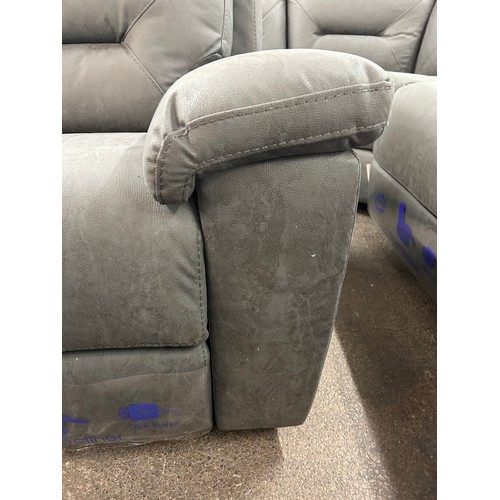 3182 - Justin grey power recliner armchair, Original RRP £399.99 + Vat (4215-14) *This lot is subject to Va... 