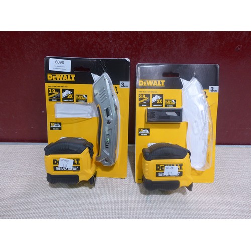 6098 - Two Dewalt Knife/Tape Packs (Incomplete)  (341-237,238) *This lot is subject to Vat