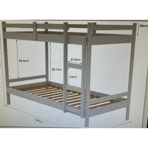 3192 - A Grey Letto bunk bed *This lot is subject to Vat