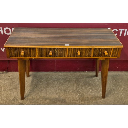 2 - A Morris of Glasgow Cumbrae afromosia three drawer console table, designed by Neil Morris