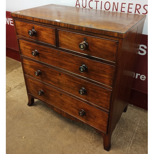 68 - A George III inlaid mahogany chest of drawers