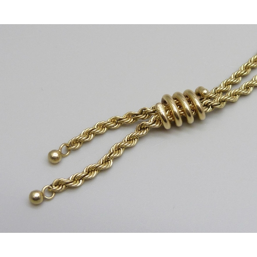 7059 - A 9ct gold rope twist chain, 4.7g, 42cm