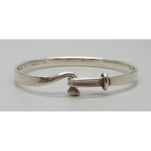 7127 - A silver Georg Jensen Torun bangle, Vivianna Torun Bülow-Hübe, no. 204, boxed