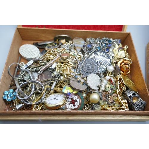 7203 - Two boxes of costume jewellery