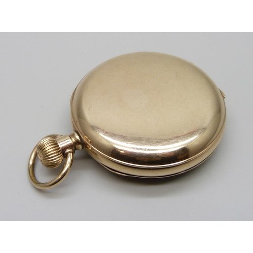 7252 - A rolled-gold Elgin top-wind pocket watch