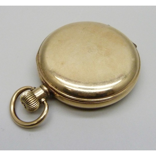 7253 - A rolled-gold Cortebert top-wind pocket watch