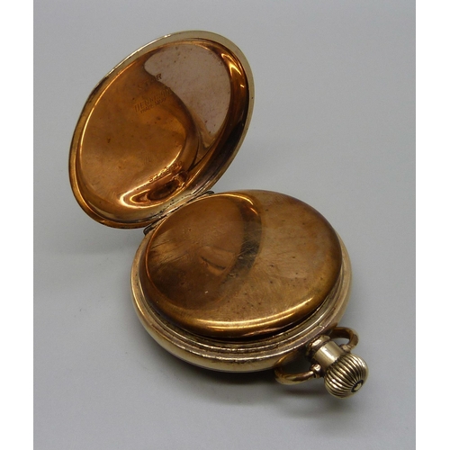 7253 - A rolled-gold Cortebert top-wind pocket watch