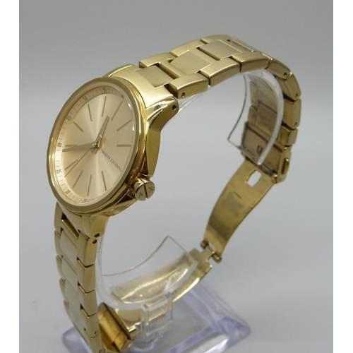 7264 - A gold tone Armani Exchange wristwatch