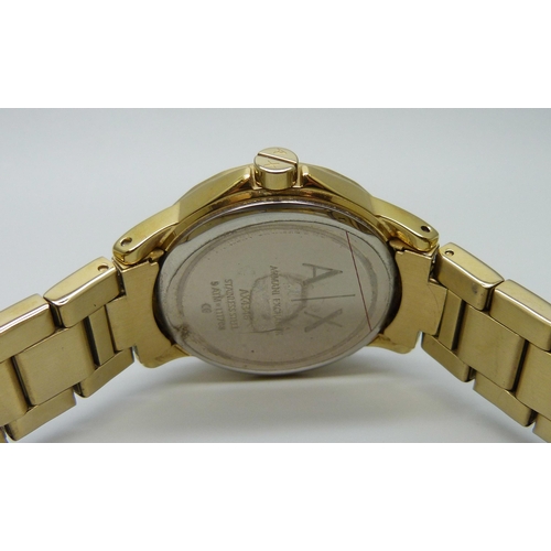 7264 - A gold tone Armani Exchange wristwatch