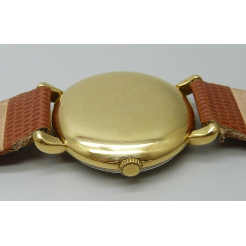 7275 - An 18ct gold Rolex Precision wristwatch, the case back marked 514987 and engraved with the Rolex log... 