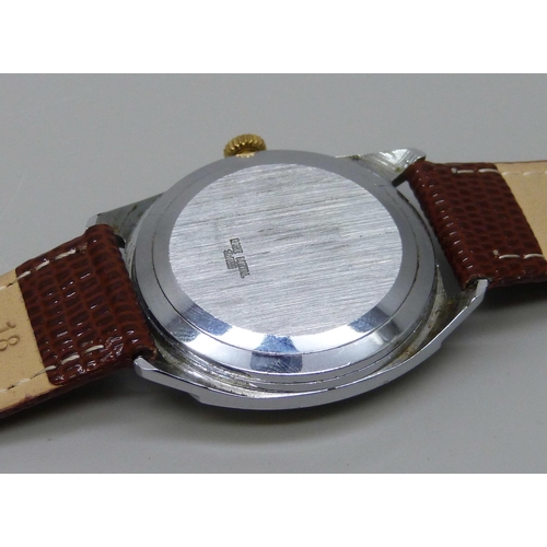 7277 - A 1950s Rolex Precision wristwatch in a replacement none Rolex case, dial/movement 27mm, on a new le... 