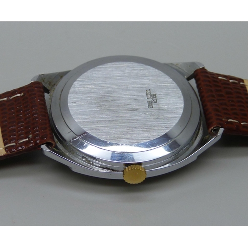 7277 - A 1950s Rolex Precision wristwatch in a replacement none Rolex case, dial/movement 27mm, on a new le... 