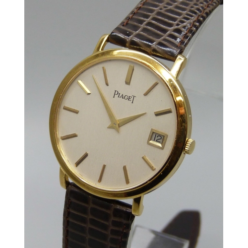 7278 - An 18ct gold Piaget wristwatch, 1969, 13603, 173604, 32mm case