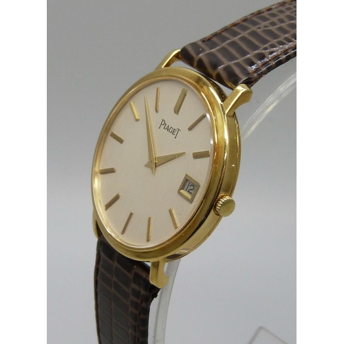 7278 - An 18ct gold Piaget wristwatch, 1969, 13603, 173604, 32mm case