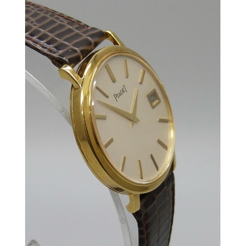 7278 - An 18ct gold Piaget wristwatch, 1969, 13603, 173604, 32mm case