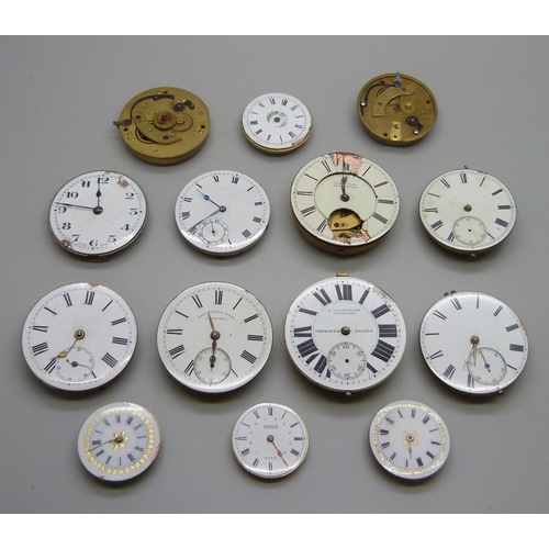 7280 - Pocket watch movements and dials