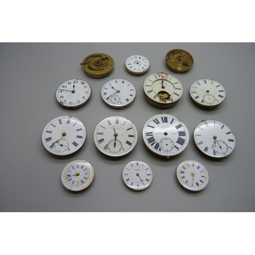 7280 - Pocket watch movements and dials