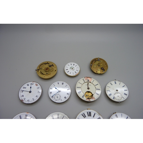 7280 - Pocket watch movements and dials