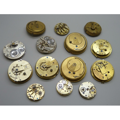 7280 - Pocket watch movements and dials