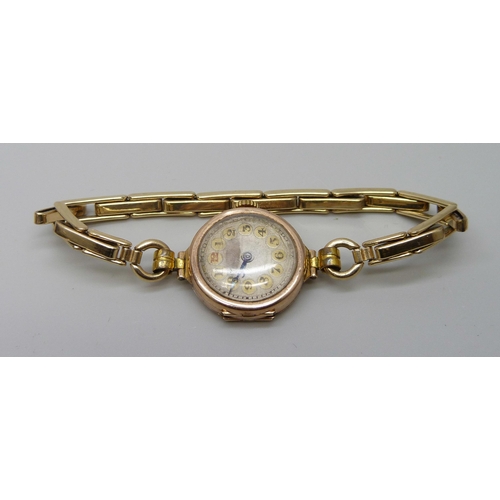 7281 - A lady's 9ct gold cased wristwatch and other lady's wristwatches