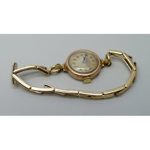 7281 - A lady's 9ct gold cased wristwatch and other lady's wristwatches