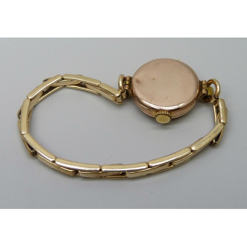 7281 - A lady's 9ct gold cased wristwatch and other lady's wristwatches