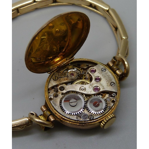 7281 - A lady's 9ct gold cased wristwatch and other lady's wristwatches