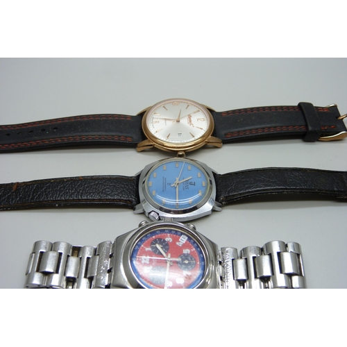 7283 - Four wristwatches; Swatch, Excalibur, Joyas and Ingersoll