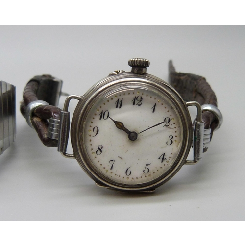 7291 - A Sicura TV dial wristwatch, a Smiths Empire wristwatch and a silver cased wristwatch