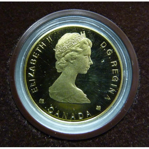 7302 - A Royal Canadian Mint 1989 $100 Gold Proof Coin (13.338g)