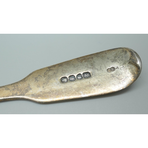 7325 - A 19th Century silver tablespoon and fork, 122g