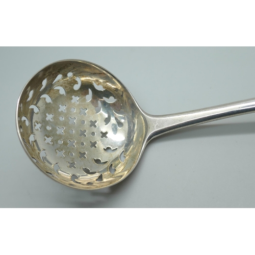 7342 - A George III silver sifter spoon, London 1799, 37g