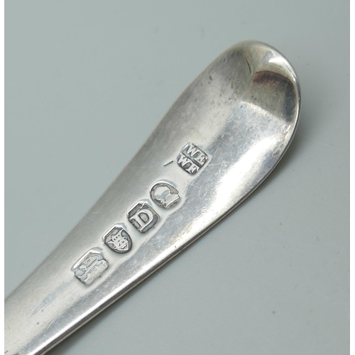 7342 - A George III silver sifter spoon, London 1799, 37g