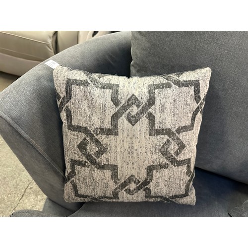 3074 - A charcoal upholstered swivel chair