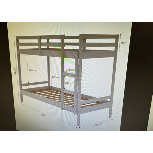 3177 - A Grey Letto bunk bed *This lot is subject to Vat