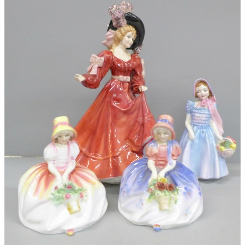 2009 - Four Royal Doulton figures including Patricia figure of the Year, with box and certificate